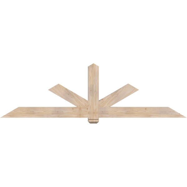 Ekena Millwork Kennewick Smooth Timber Gable Bracket, Douglas Fir, 96"W x 28"H x 3 1/2"D x 5 1/2"F, 7/12 Pitch GBW096X28X0406KEN00SDF - main